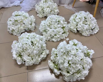 White Hydrangea Flower Ball,Wedding Flower Ball,Hydrangea Centerpieces,Table Flower Ball,Wedding Arrangement,Floral wedding Decor