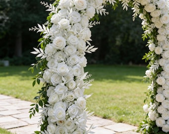 White Floral Arch,Wedding Arch Decorations