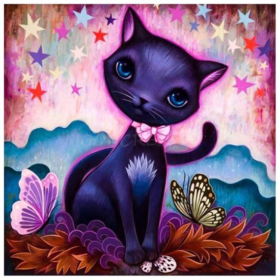 5D DIY Full Drill Diamond Painting Animals Cat Cross Stitch Mosaic Kits Decor
