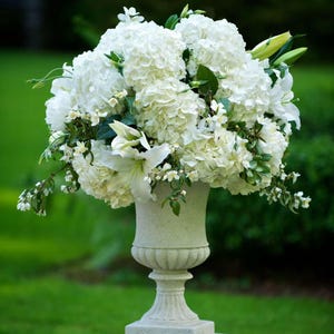 White Wedding Flower Ball,Artificial Floral Ball,Table Flower Ball,Wedding Table Centerpieces,Table Flower Centerpieces,Wedding Party Decor
