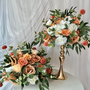 Fall Wedding Flower Ball,Peony Rose Table Centerpieces,Wedding Table Decor,Flower Centerpieces For Wedding Party Event Home