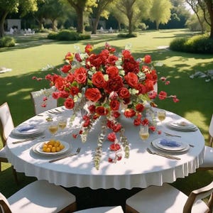 Bola de flores vermelhas para casamento, Bola de rosas artificiais, Bola de beijos para mesa, Bola de flores para mesa de convidados, Centro de mesa floral, Decoração para festa de casamento em casa