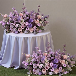 Table Flowers Runner,Floor Flower Arrangement,Wedding Ground Florals,Floral Altar Decor,Wedding Arch Decor