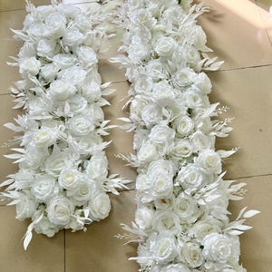 White Flower Garland,Rose Flower Runner,Wedding Floral Arch,Wedding Arch Swag,Wedding Flower Arrrangement,Table Flower Runner,Table Decor