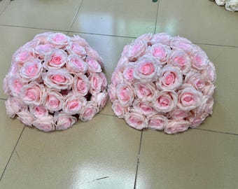 Baby Pink Flower Ball,Wedding Flower Ball,Table Centerpieces,Table Flower Ball,Wedding Arrangement,Table Decoration,Floral wedding Decor