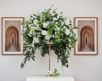 Eucalyptus Greenery White Peony Roses Wedding Centrepieces Table Flower Centerpiece Kiss balFlower Table Centerpiece,Wedding Party Decor