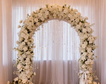 White Wedding Flowers Arch Decoration,Floral Garland Arch