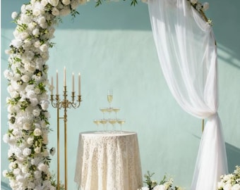 Wedding Arch Flowers Decoration,White Wedding Flower Arrangement