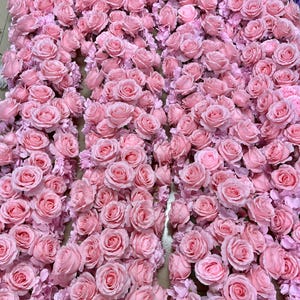 Blush Pink Rose Flower Garland,Artificial Flower Runner,Table Flower Runner,Ceremony Backdrop Arch,Wedding Arch Swag,Wedding Arrangement