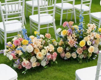 Wedding Floor Flower Arrangement,Ground Arches Stair Florals