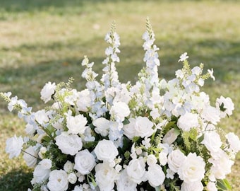 White Wedding Flower Arrangement,Ground Arches Florals Centerpiece