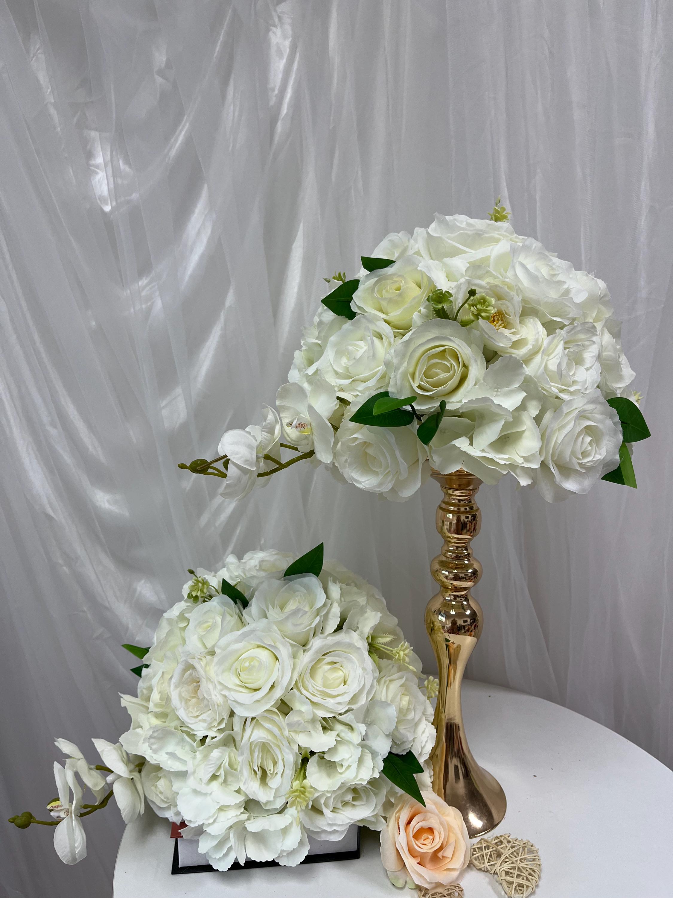 Ivory White Rose Flower Ball,table Centerpieces,wedding Reception  Decor,floral Wedding Arrangement,flower Centerpieces for Party Table Decor  - Etsy Israel, image size:2250x3000