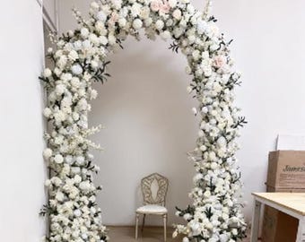 Artificial Flowers Arch Decoration,White Wedding Arch Flowers,Wedding centerpieces