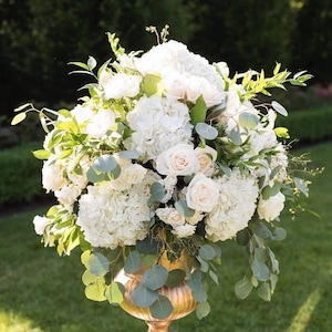 Table Flower Centerpieces,White Rose Flower Ball,White Wedding Centerpieces,Table Flower Arrangement,Wedding Party Home Decor
