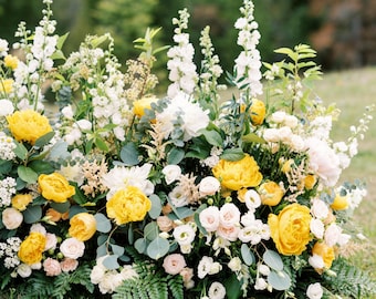 Spring Wedding Floor Flower Arrangement,Ground Arches Stair Florals