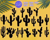 CACTI SVG, cactus monogram svg, succulent svg, plant svg, cactus svg files, cute cactus svg, stencil, vector, decal, outline, monogram, dxf