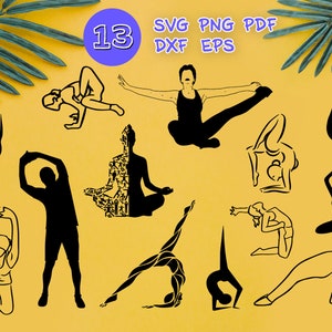 YOGA SVG, meditation svg, yoga clipart, namaste svg, lotus svg, yoga silhouette, fitness svg, yoga cut file, yoga vector, exercise svg, dxf