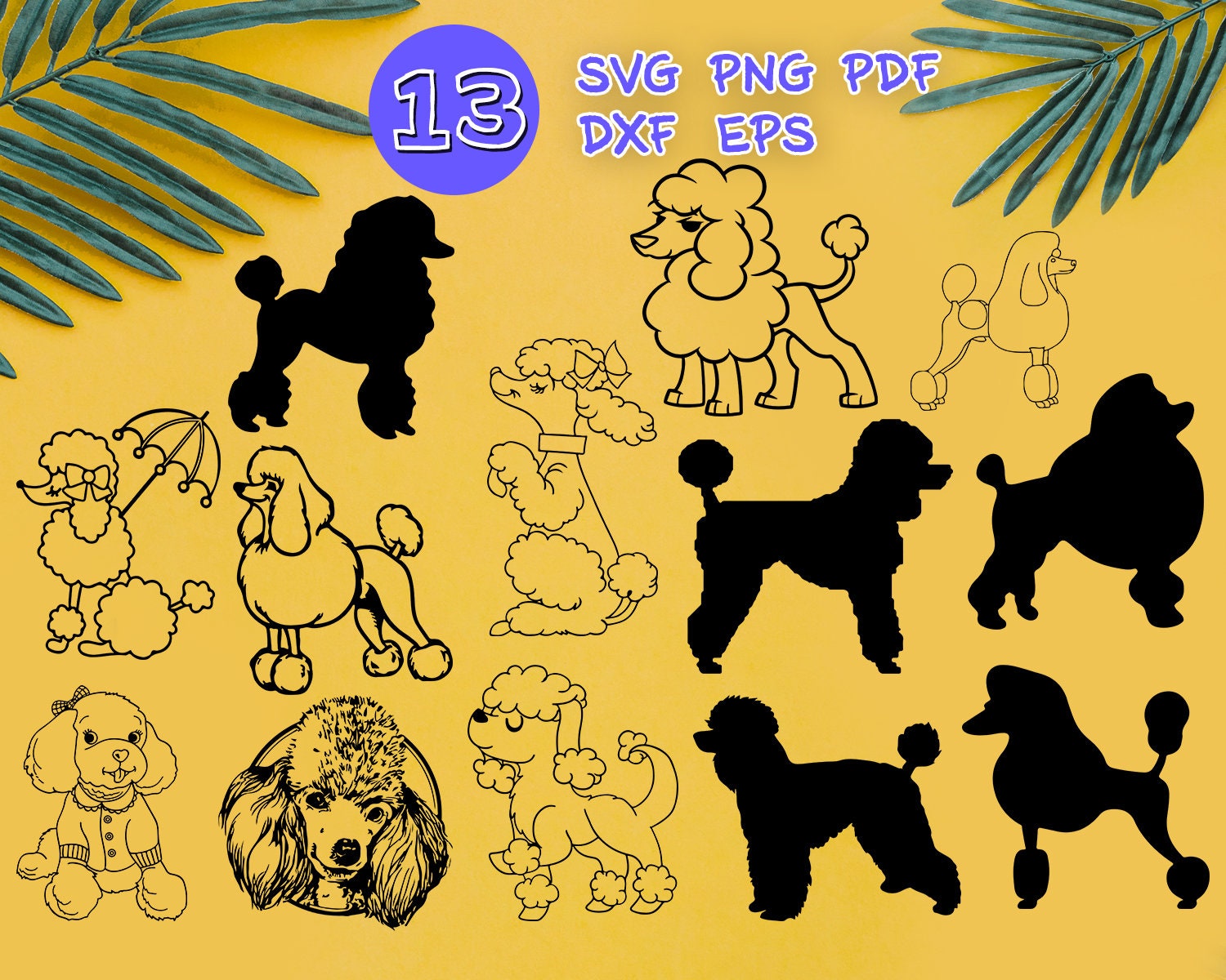 Download Poodle Svg Poodle Clipart Poodle Silhouette Poodle Poodle Etsy