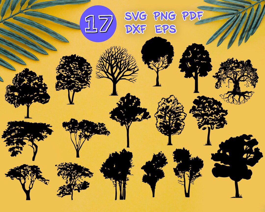 TREE SVG, Family Tree Svg, Tree Silhouette, Tree Clipart,palm Tree Svg ...