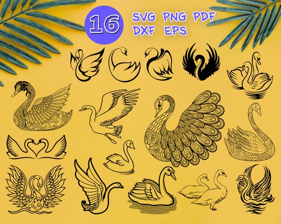 Swan Svg Swan Cricut Black Swan Svg Wedding Svg Swan Etsy