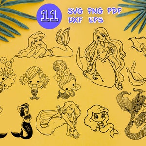 MERMAID SVG, kleine Meerjungfrau Svg, Meerjungfrau Clipart, Meerjungfrau geschnitten Datei, Meerjungfrau Geburtstag Svg, Meerjungfrau schneiden Datei, Meerjungfrau Cricut, Silhouette