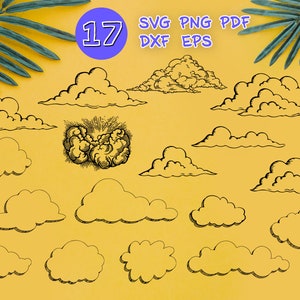 CLOUD SVG, weather svg, cloud clipart, sky svg, cloud cut file, rain svg, cloud cricut, cute cloud svg, cricut svg, cloud pdf, outline, dxf