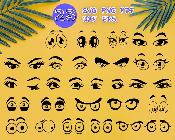 CARTOON EYES SVG Comics Eyes Silhouette Fun Eyes Svg Eye - Etsy CARTOON EYES SVG Comics Eyes Silhouette Fun Eyes Svg Eye - Etsy