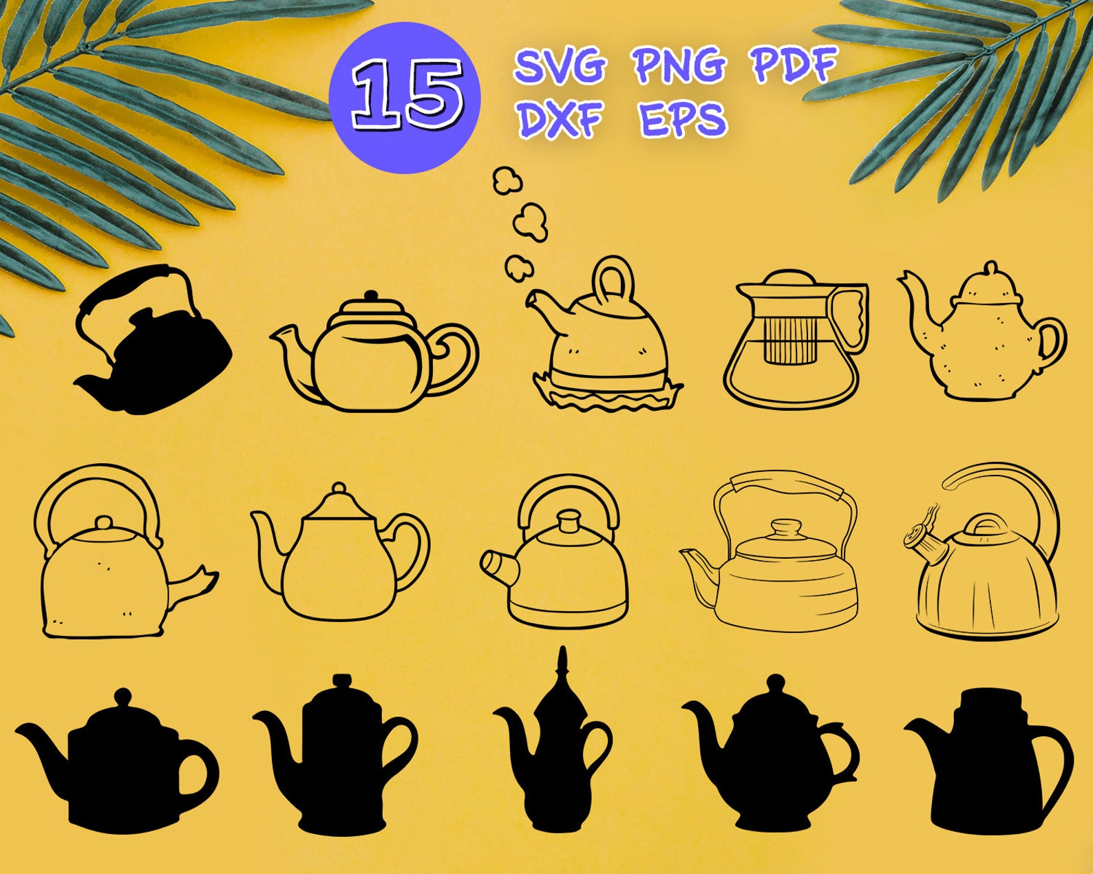 KETTLE SVG tea kettle svg kettle bell svg teapot svg | Etsy