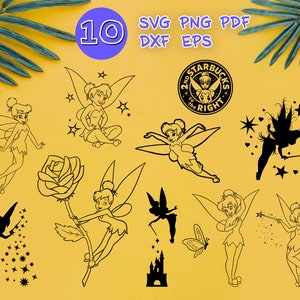 Fairy svg, tinkerbel svg,peter pan svg, fairy girl clipart, tinker bell dxf, cartoon world svg, Fairy stencil, cut file, outline,dxf,svg