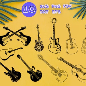 GUITAR SVG, music svg, guitar silhouette, electric guitar svg,guitar vector,guitar cut file,guitar svg file,acoustic guitar svg,rock svg,dxf