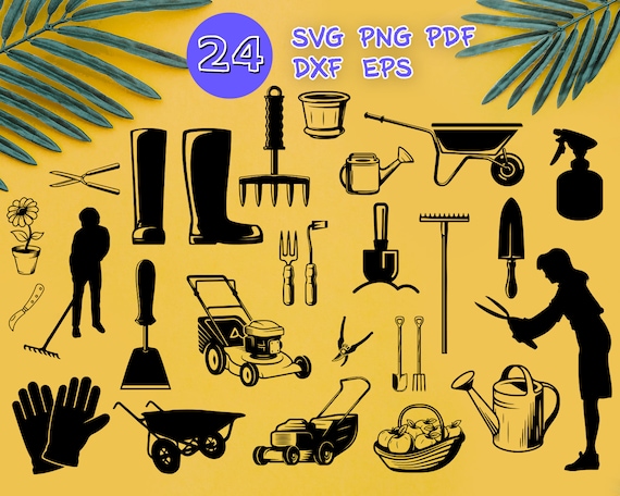 Download Garden Tools Svg Gardening Svg Garden Clipart Gardener Svg Etsy