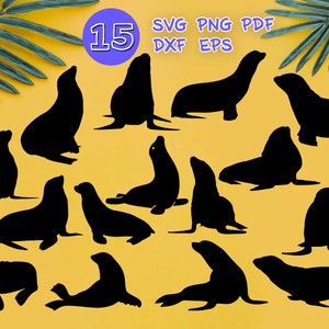 PINNIPED SVG, monograma pinípede, arquivos de corte pinípede, silhueta pinípede, cricut pinípede, clipart pinípede, eps pinípede, contorno, decalque