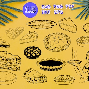 PIE SVG, thanksgiving svg, clipart pie, apple pie svg, thanksgiving pie SVG, piekarnia svg, pumpkin pie dxf, zarys, monogram, żelazko, projekt