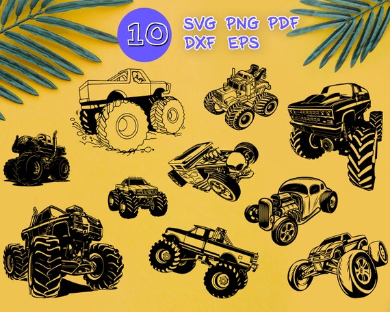 Free Free 87 Outline Monster Truck Svg SVG PNG EPS DXF File