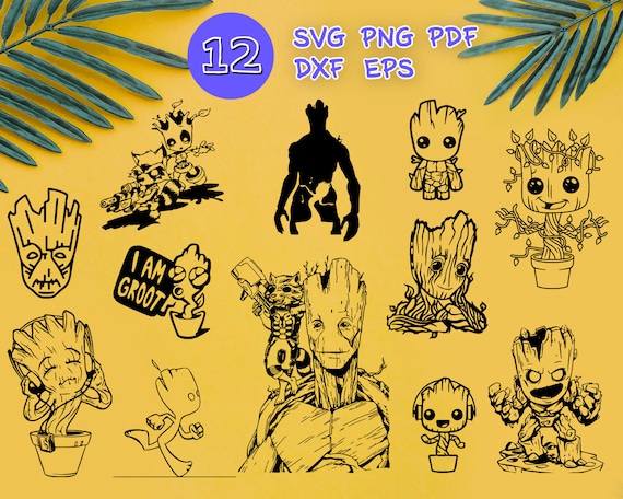 Download Groot Svg Baby Groot Svg I Am Groot Svg Guardians Galaxy Etsy