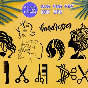 HAIRDRESSER SVG, hairstylist svg, hair stylist svg, barber svg, hair salon svg, hairdresser clipart, hairdresser monogram, hairdresser dxf