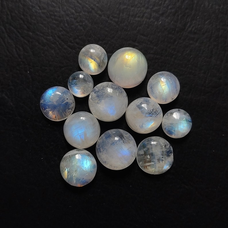 NATURAL BLUE FIRE RAINBOW MOONSTONE 8 MM ROUND CABOCHON LOOSE AAA GEMSTONE LOT ! NATURAL BLUE FIRE RAINBOW MOONSTONE 8 MM ROUND CABOCHON LOOSE AAA GEMSTONE LOT !