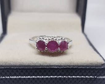 Wonderful Ruby Ring, 925 Sterling Silver, Solitaire Ring, Statement Ring, Gemstone Ring, July Birthstone, Engagement Ring, Gift For Friend