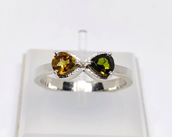 Green Tourmaline 925 Sterling Silver Handmade Ring