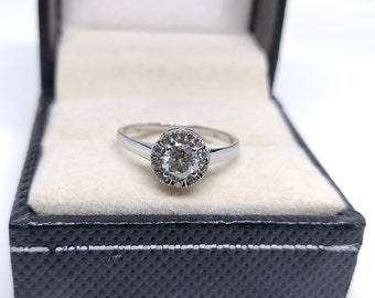 Moissanite Ring, Wedding Ring, Entanglement Ring, White Moissanite Ring, Gemstone Ring, Sterling Silver, Gift For Her