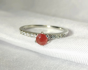 Beautiful Natural Ruby Ring, Ruby Jewelry, 925 Sterling Silver Ring, Statement Ring, Gemstone Ring, Gift For Her