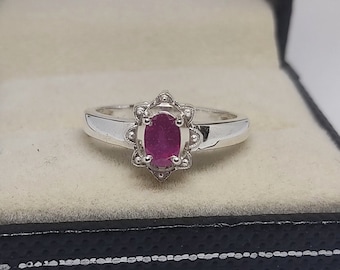 Beautiful Natural Ruby Ring, Ruby Jewelry, 925 Sterling Silver Ring, Statement Ring, Gemstone Ring, Gift For Her