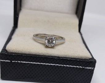 Beautiful Moissanite Ring, Wedding Ring, Entanglement Ring, White Moissanite Ring, Gemstone Ring, Sterling Silver, Gift For Her