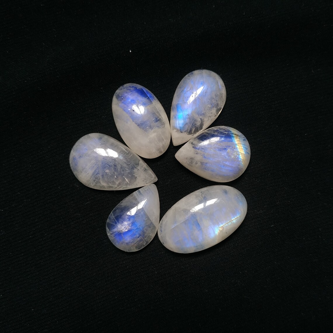 NATURAL MOONSTONE CABOCHON Blue Moonstone Cabochan Multi Etsy