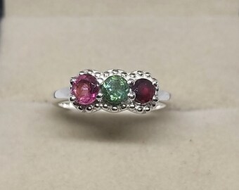 Natural Tourmaline Ring, Tourmaline Jewelry, Silver Jewelry, Gemstone Jewelry, 925 Solid Sterling Silver Jewelry, Best For Christmas Gift