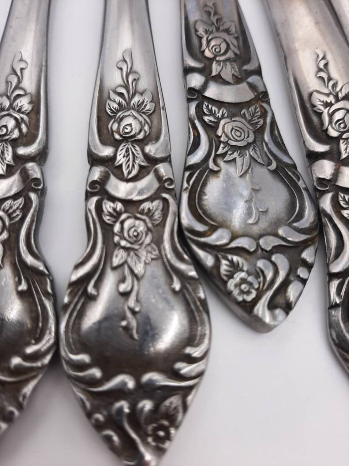 Stainless Steel Japan Rose Pattern Flatware Etsy