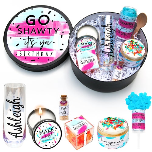 Happy Birthday Gift Box for Her Personalized Birthday Box Etsy