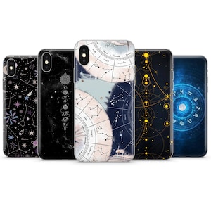 Stars phone case, astrology, zodiac phone cover for iPhone 12, 7, 8+, XS, XR, 11 Pro, Samsung S10 Lite, S20, S21, A50, A51, Huawei P20, P30