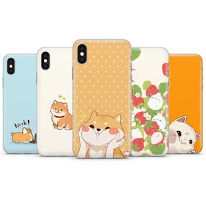 Shiba Inu phone case, kittens and puppies phone cover for iPhone 15 Pro Max, 14 Plus, 13, 12, 11 & Samsung S24, S23, A54, Pixel 8 Pro, 7