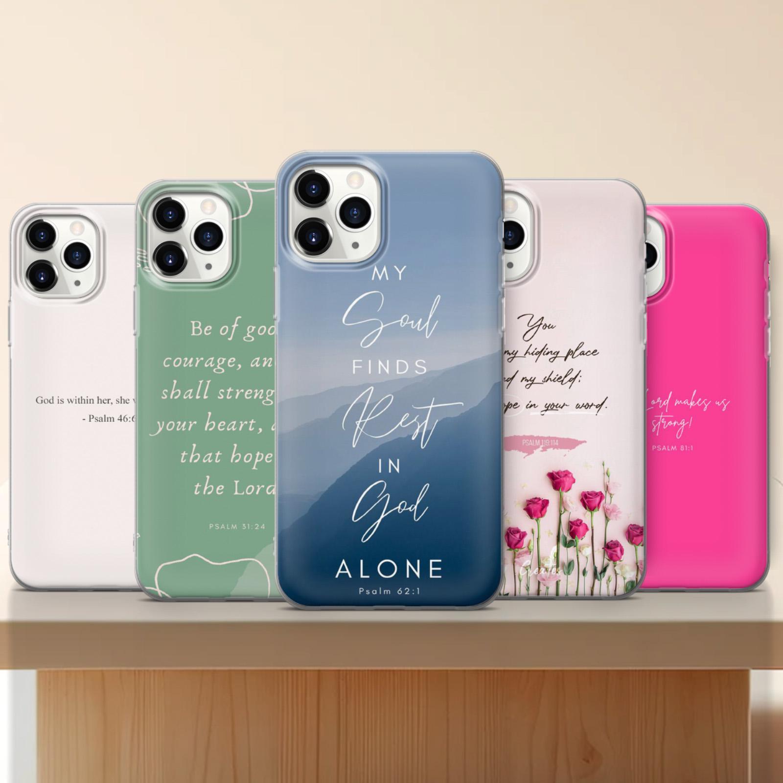 Bible Verse Phone Case iPhone 16 Pro 15 14 Samsung S24 | Christian Scripture Gift | Inspirational Quote Cover Pixel 9 | Faith Art